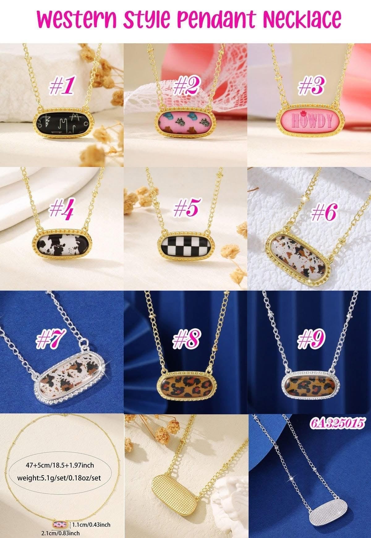 Western Style Pendant necklaces