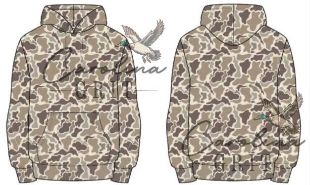 Camo fleece hoodie