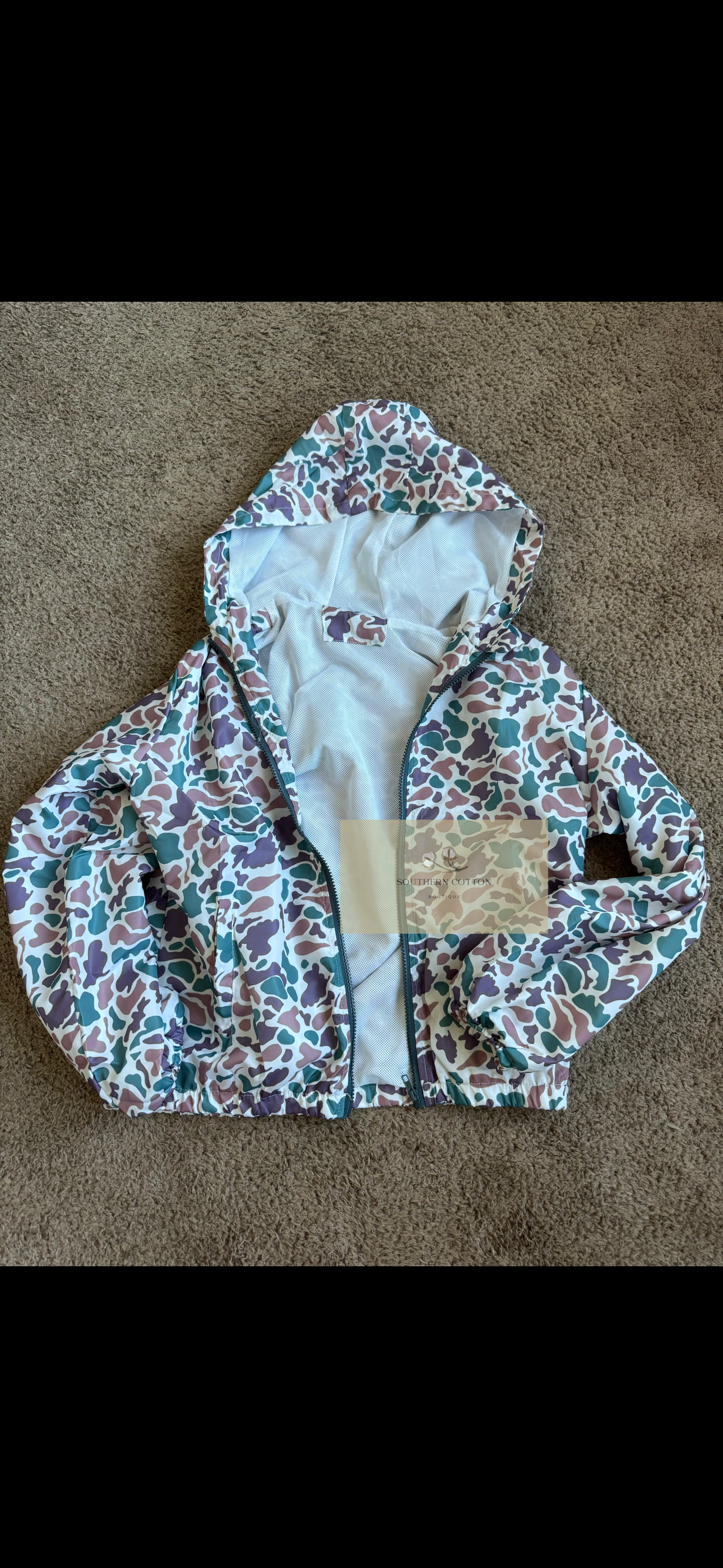 Adult camo windbreaker