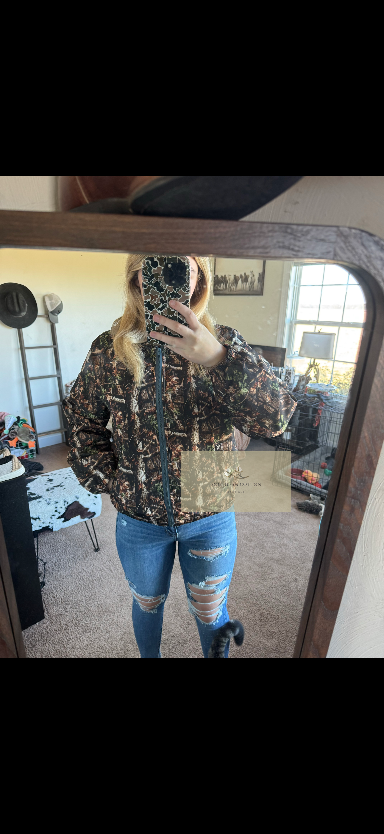 Adult camo windbreaker