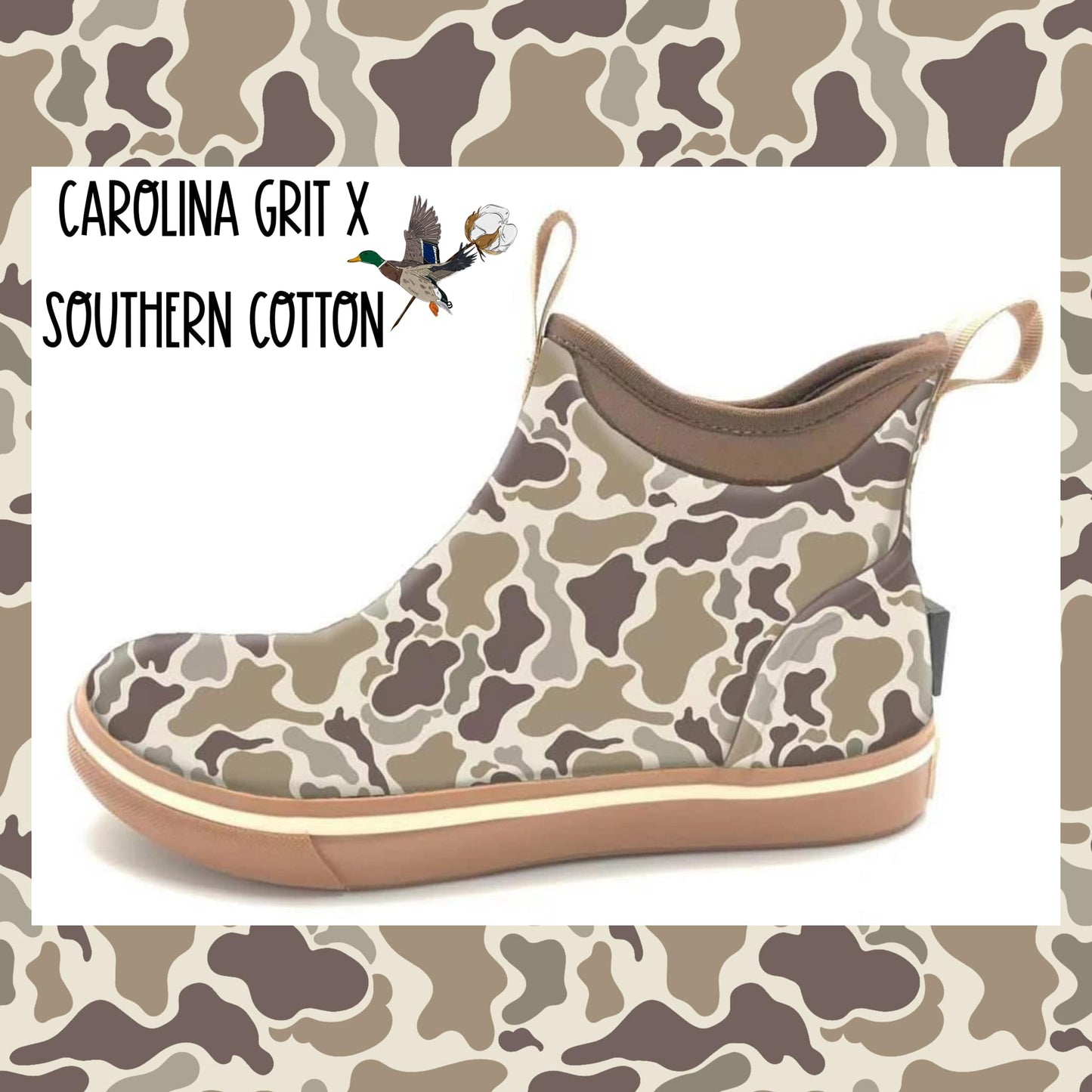Old camo women’s deck boot