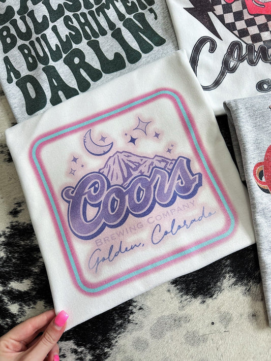 Neon coors golden colorado tee