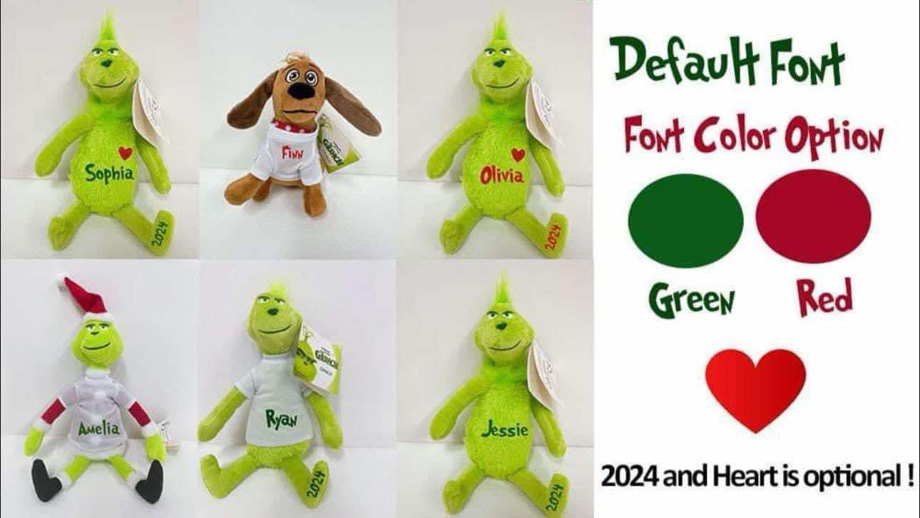 Custom grinch plush