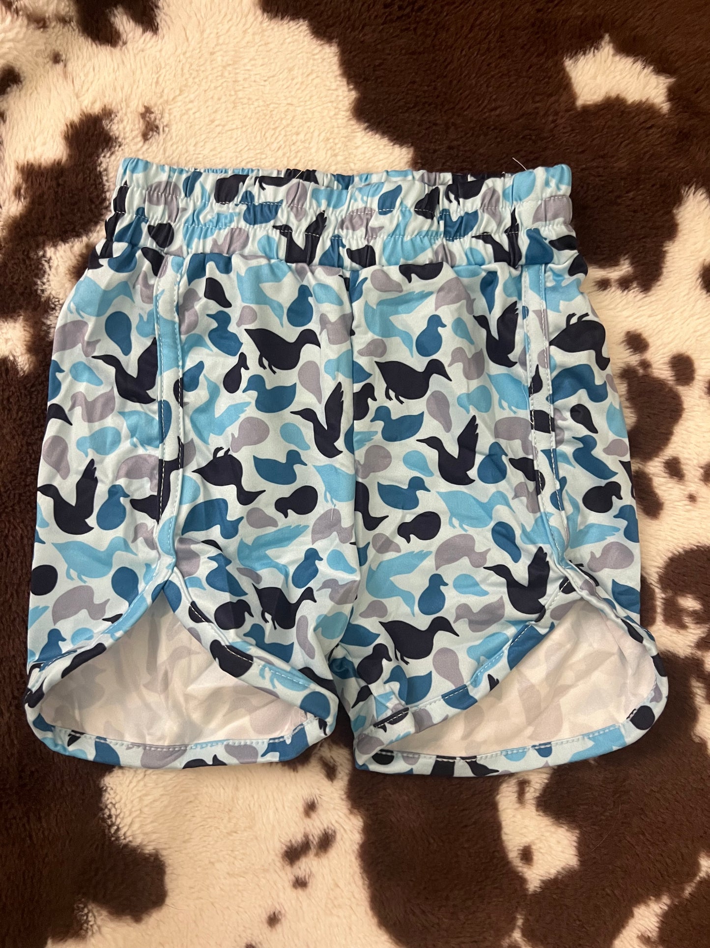 Kids blue duck shorts