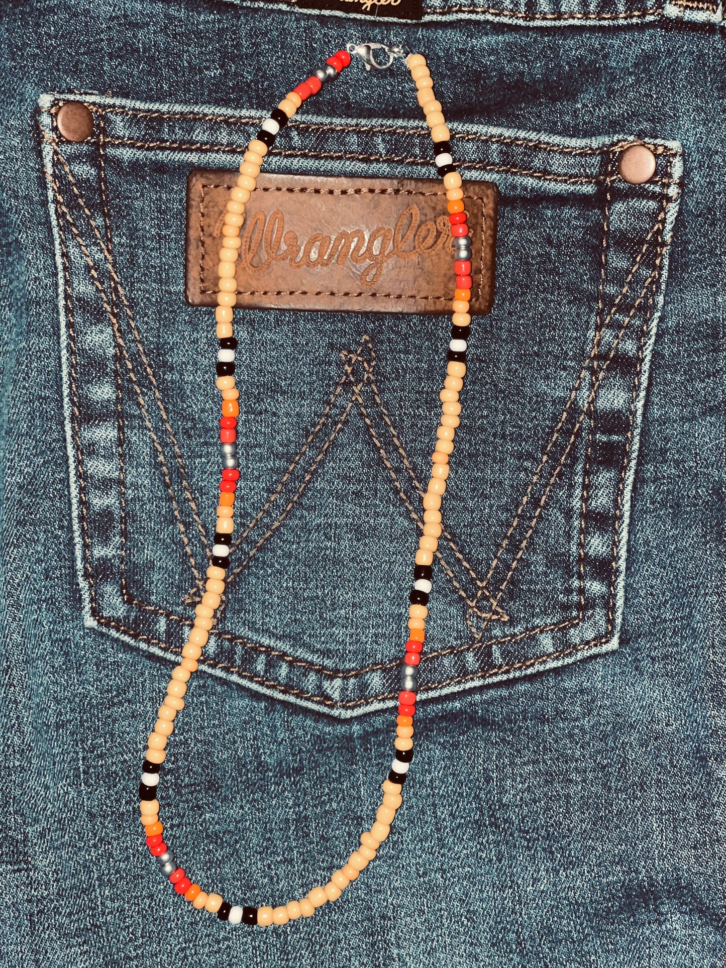 Western Sunset beaded choker