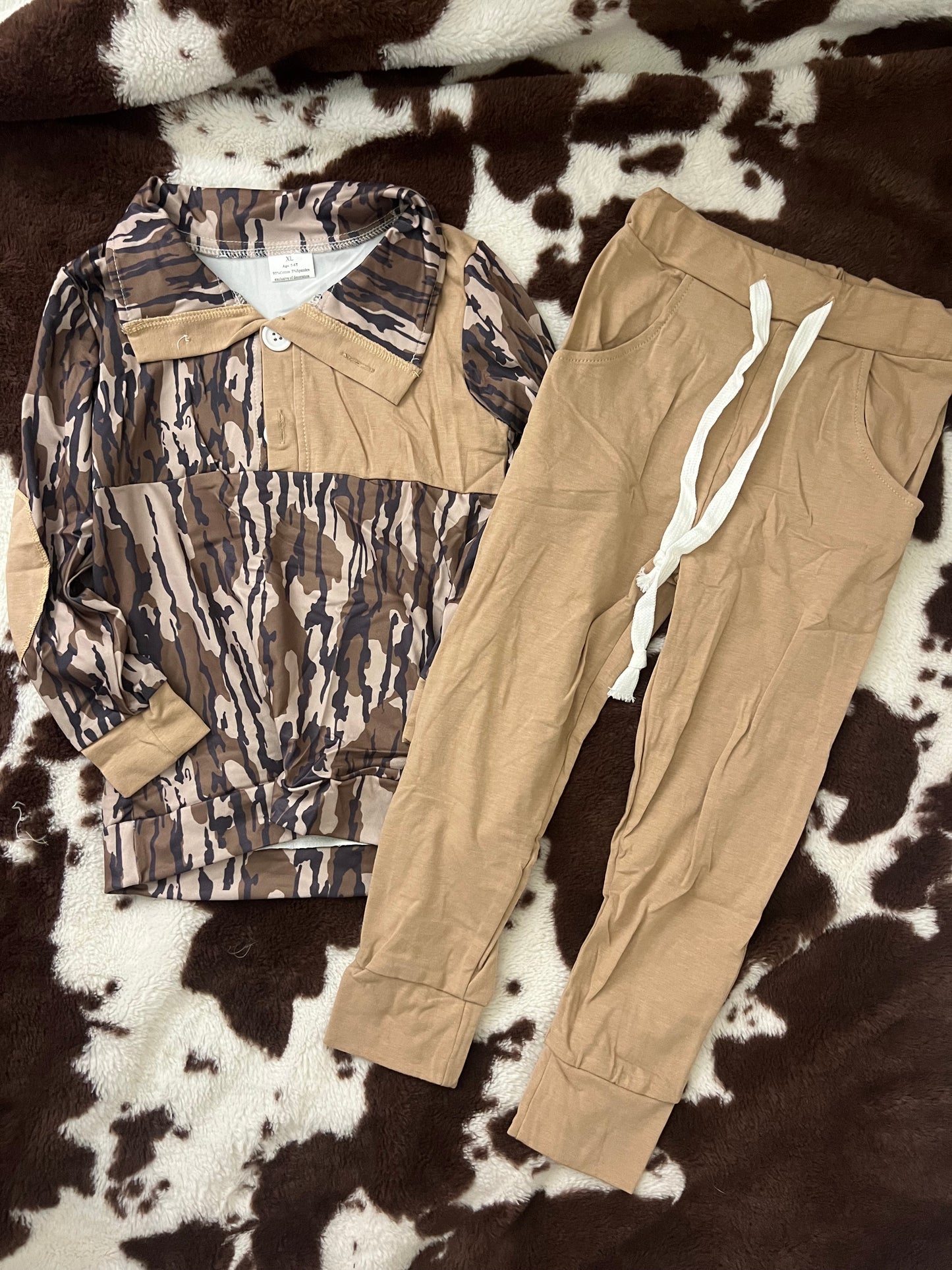 Bottomland w brown pants boys set