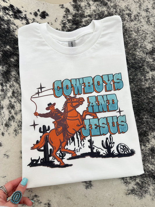 Cowboys and jesus t-shirt