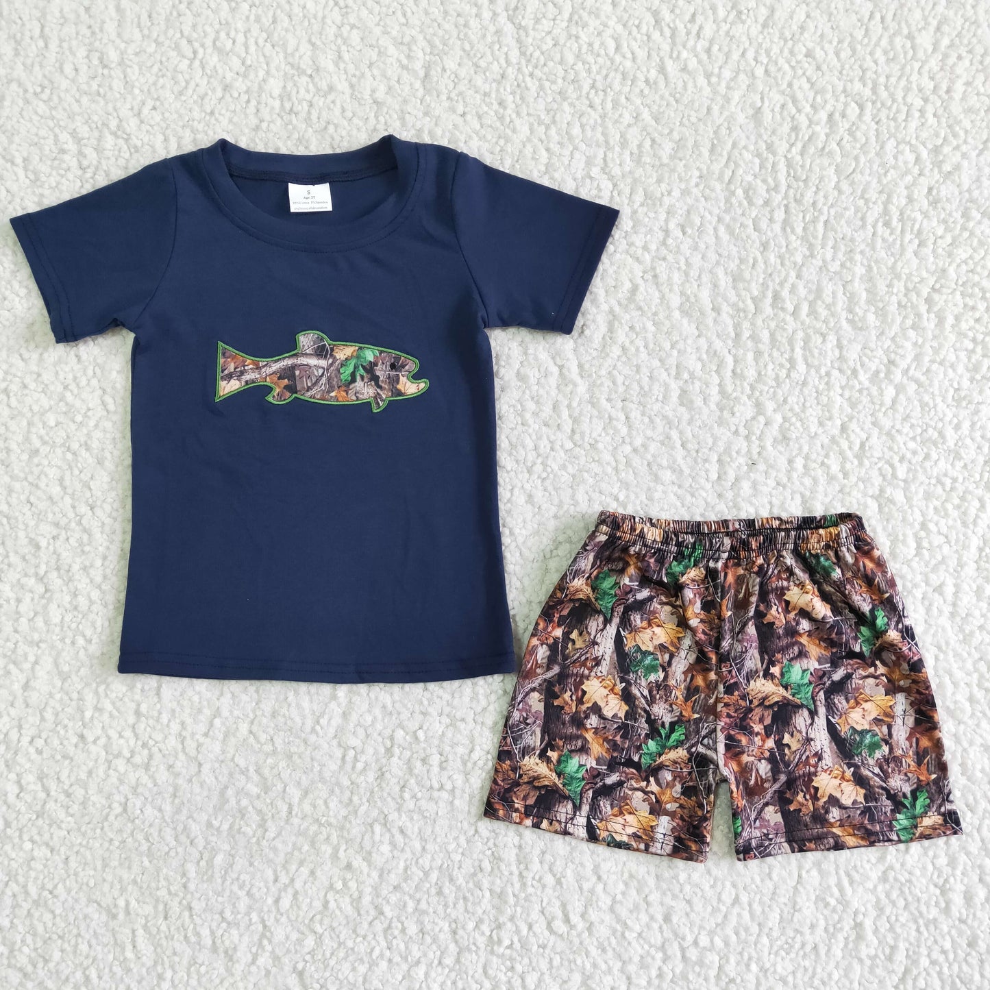 Camo fish boys set
