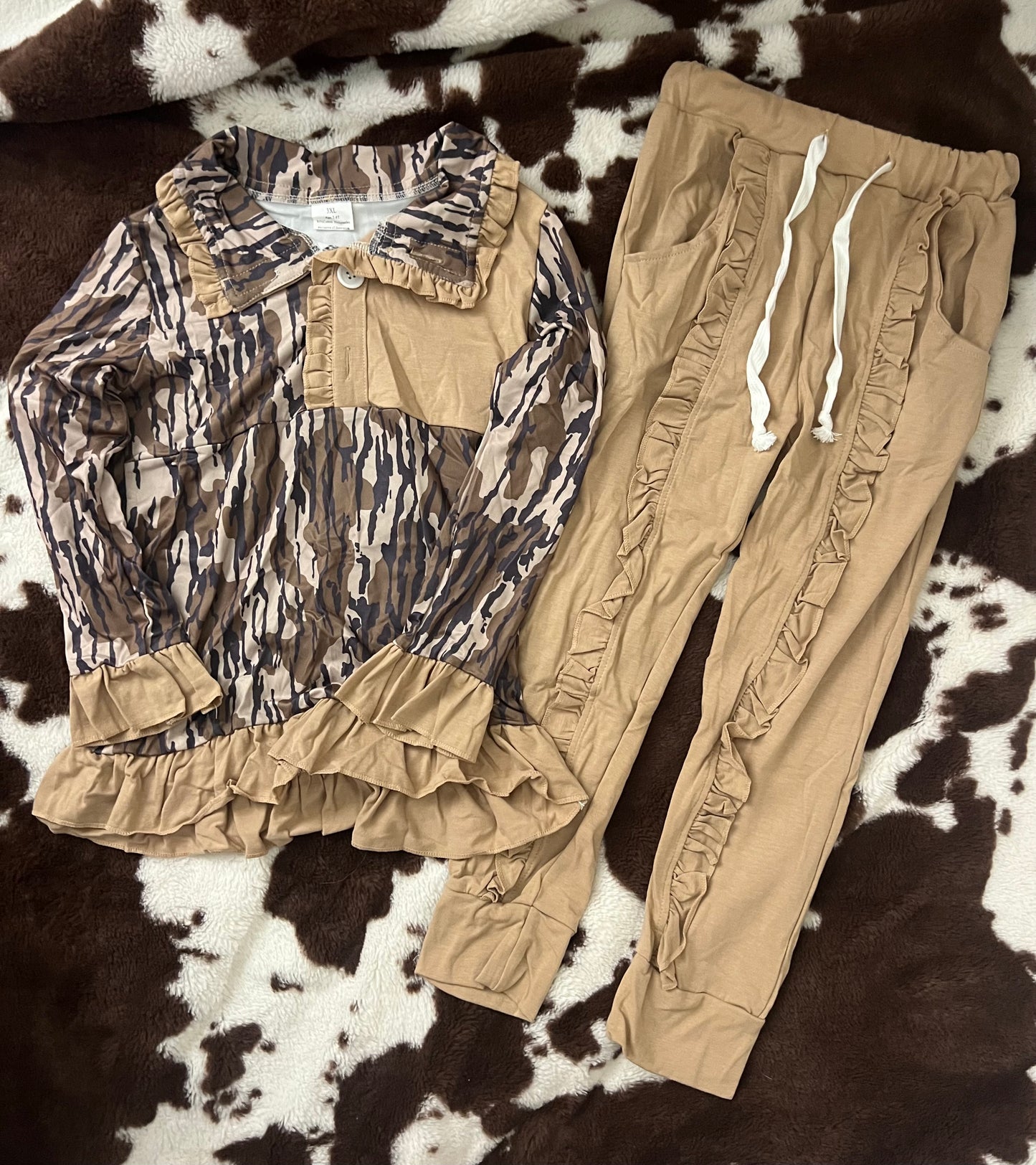 Bottomland w brown pants girls set