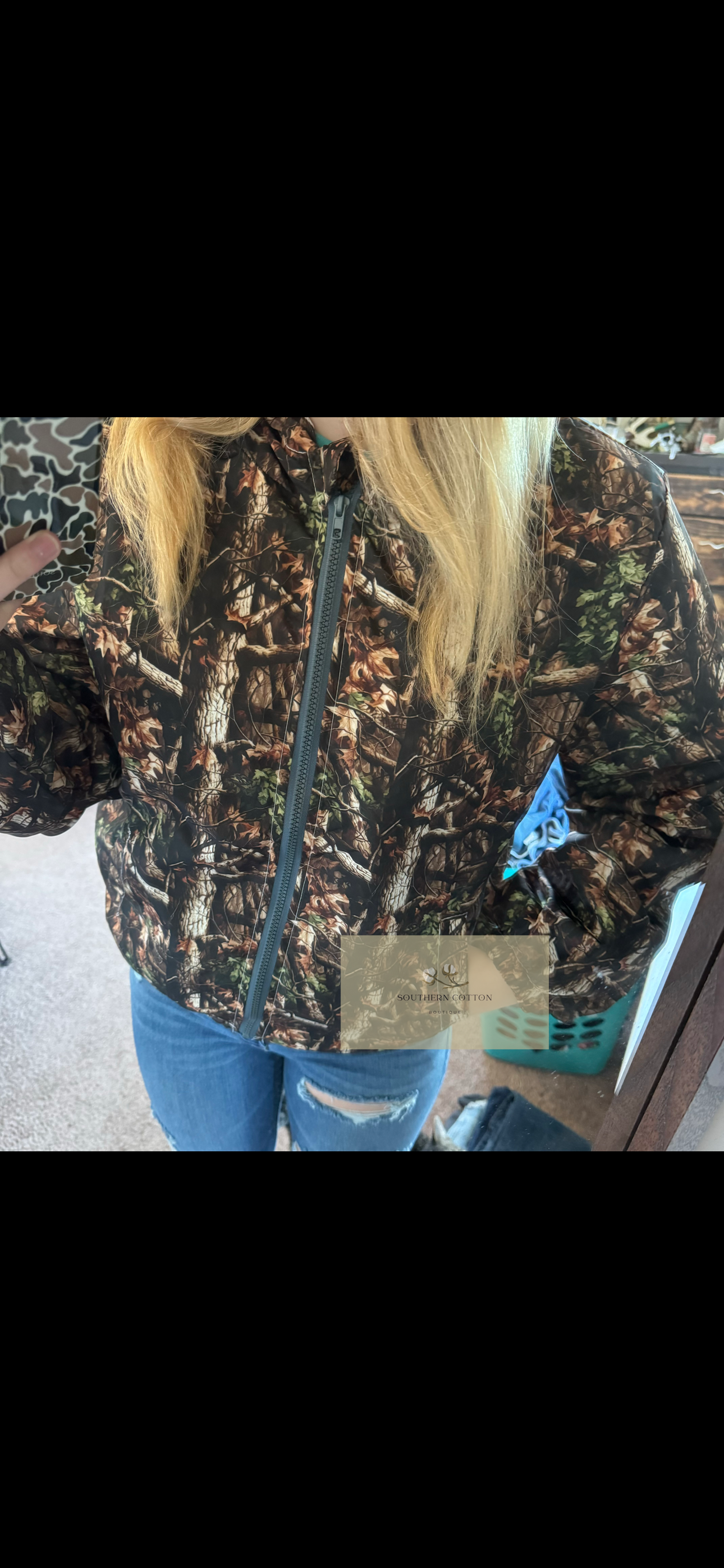 Adult camo windbreaker