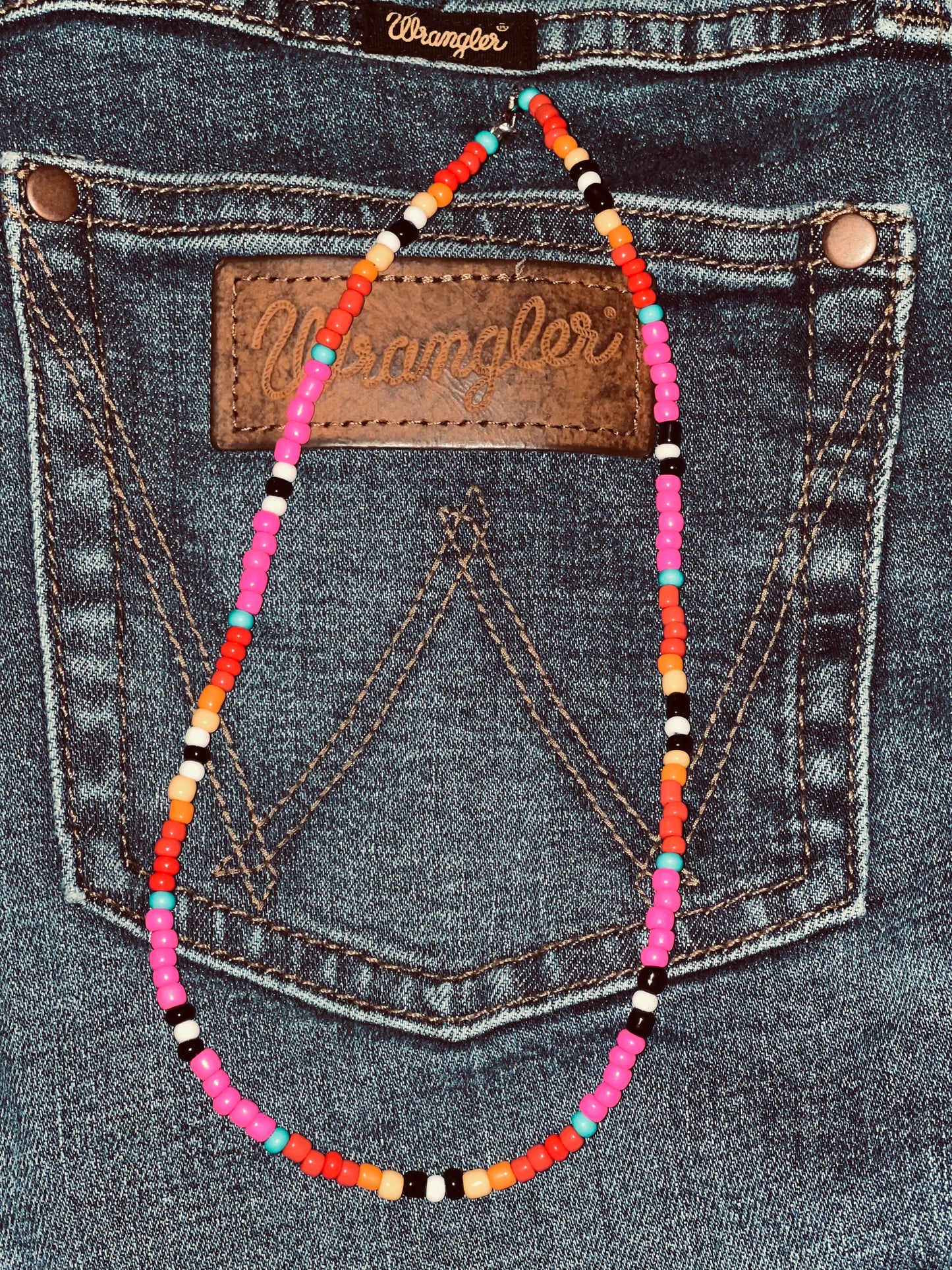 Giddy Up beaded choker