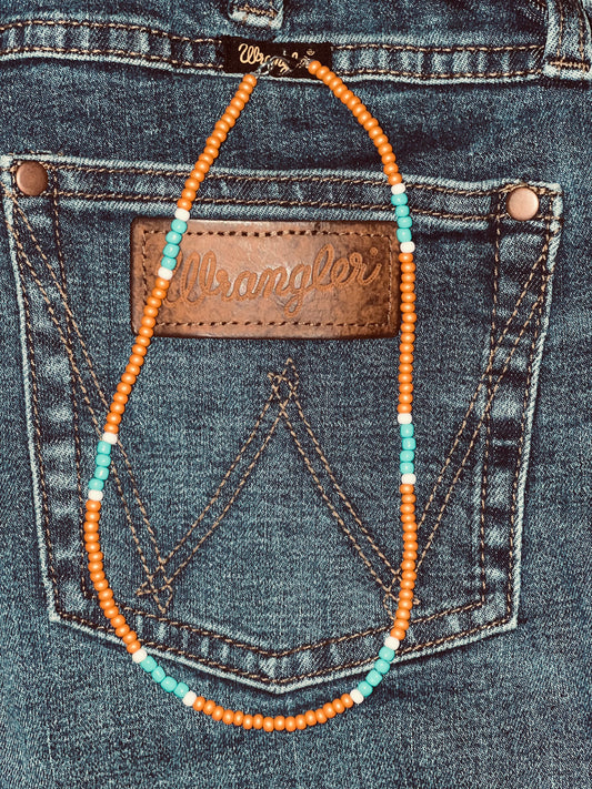 Haybale beaded choker