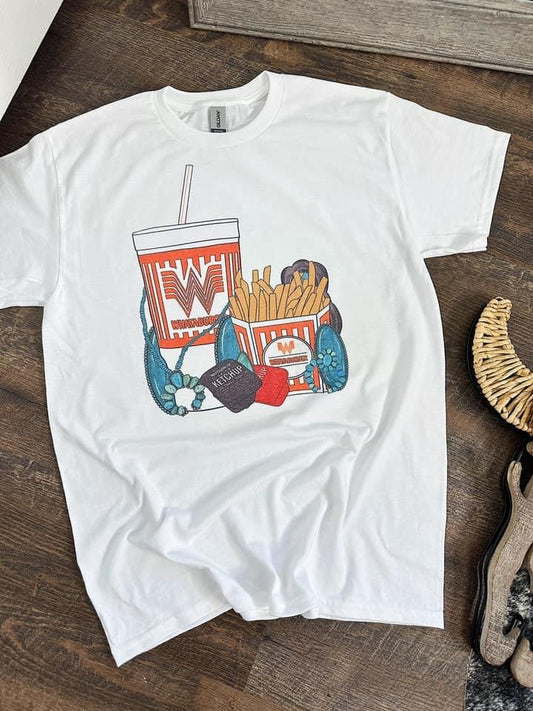 Turquoise Whataburger tee